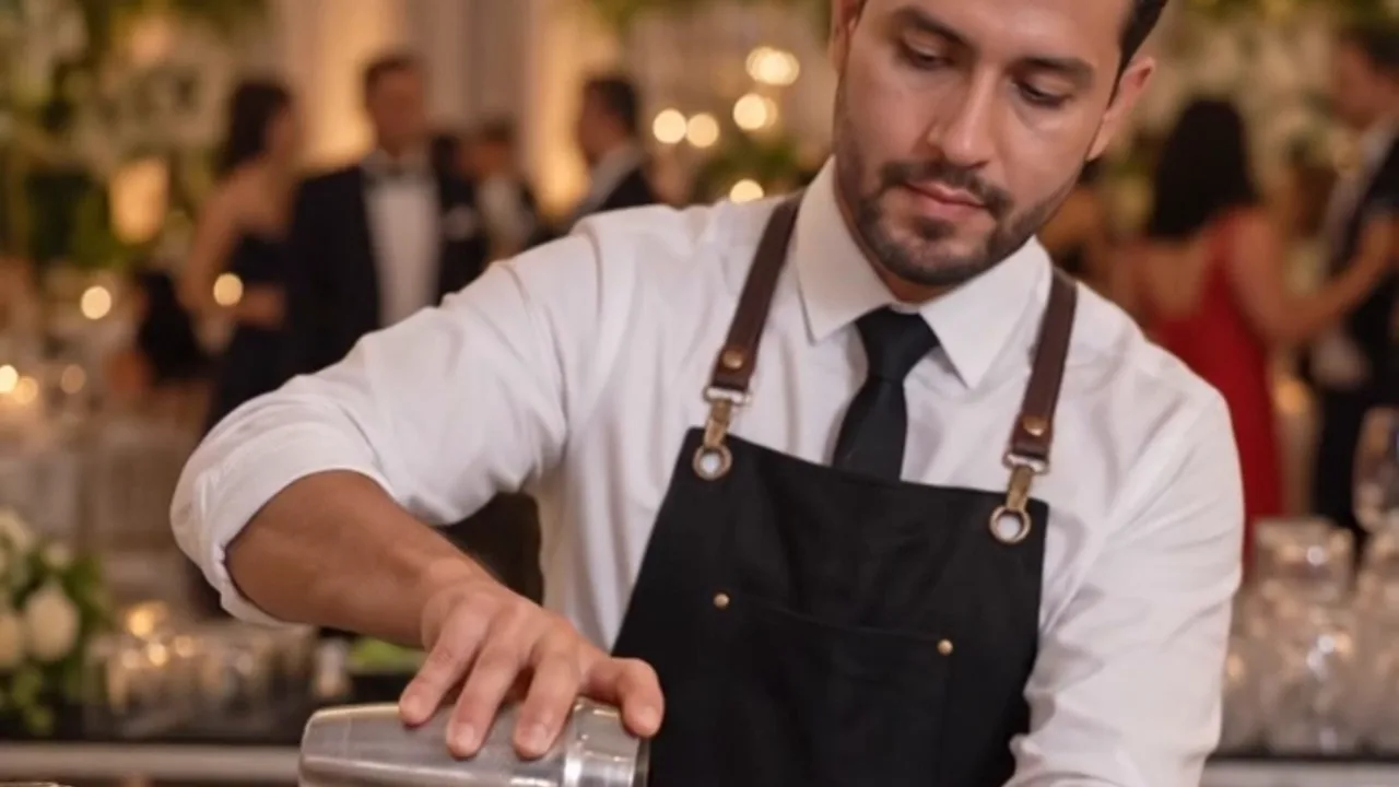 Coctelería en vivo durante el evento