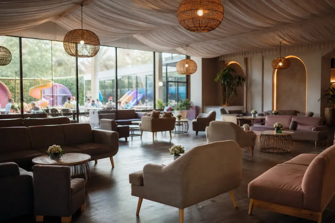 Área lounge para adultos